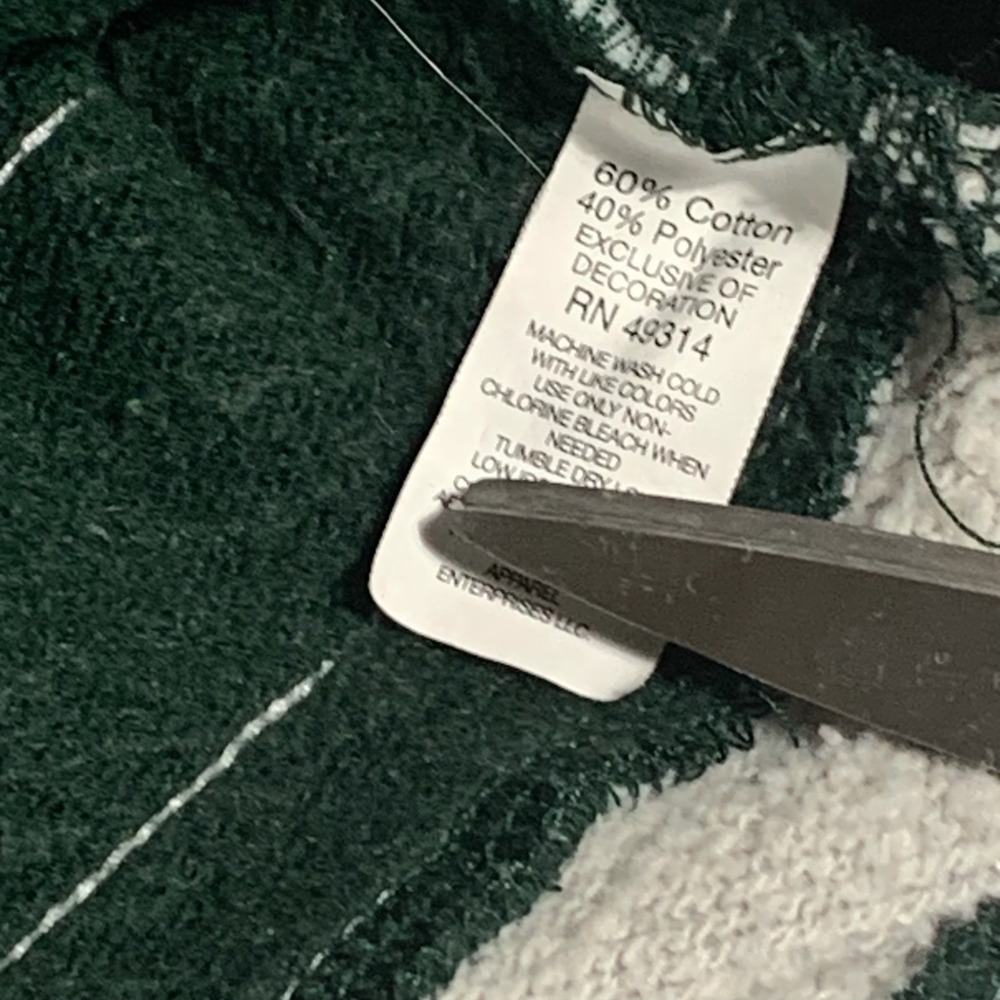 Michigan‎ State Spartans Hoodie Mens Medium Green Hockey Sweatshirt Pullover MSU - Picture 8 of 12